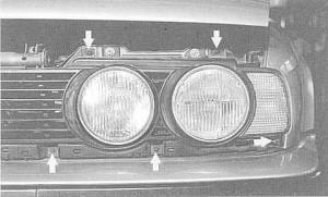 снимаем фары bmw e34